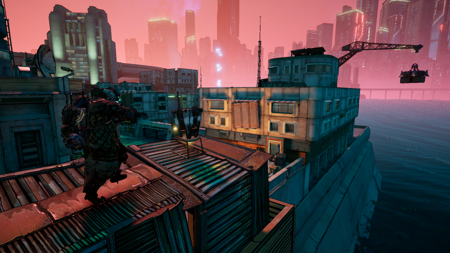 Claptrap morto sul tetto nella città di Lectra