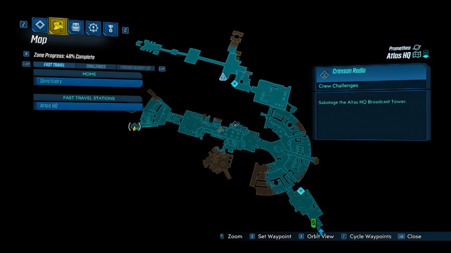 Borderlands 3, Crimson Radio station locations, Atlas HQ