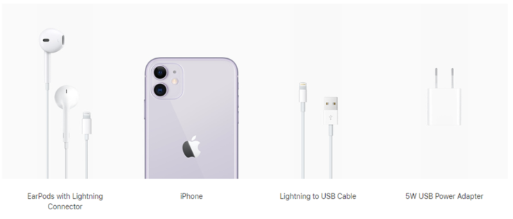 Il contenuto della confezione dell'iPhone 11 non include il caricabatterie rapido da 18 watt