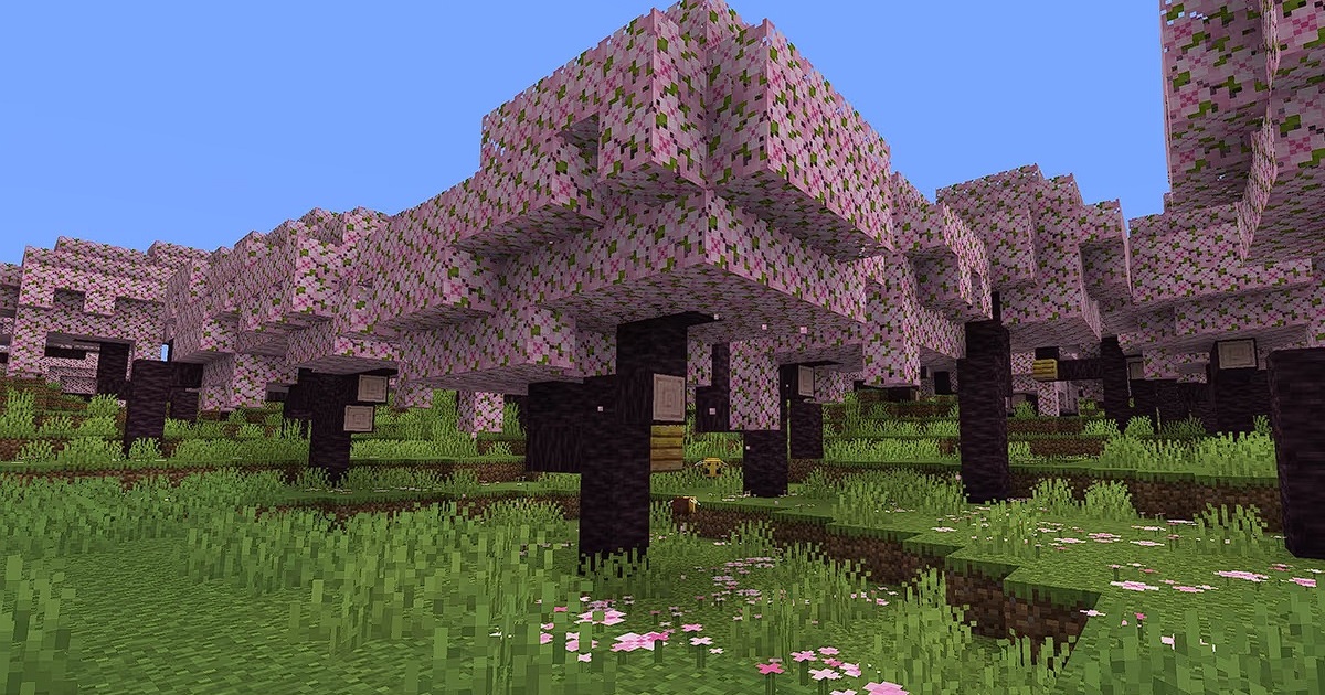 L'aggiornamento 1.20 di Minecraft porta il bioma dei fiori di ciliegio