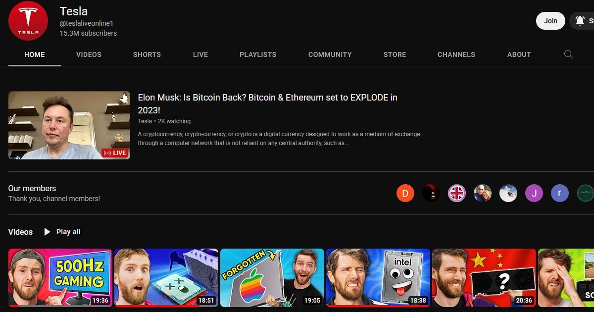 Linus Tech Tips Canale YouTube violato da Elon Musk Deepfake Crypto Scammer