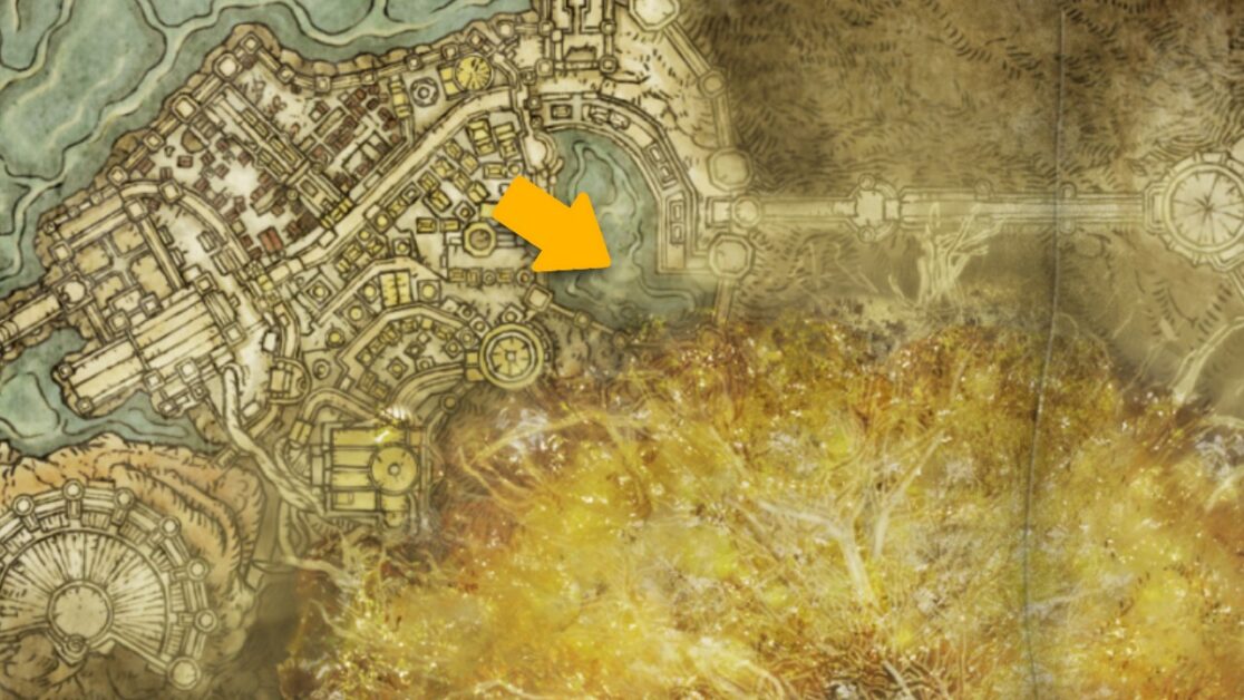 Favore di Erdtree +2 Posizione sulla mappa del talismano a Elden Ring