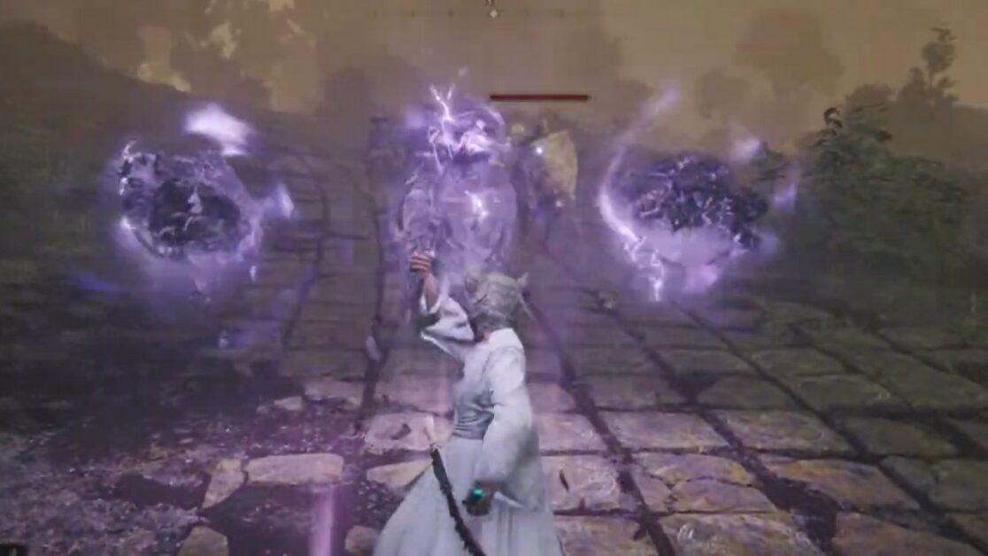 Stregoneria Rock Sling in Elden Ring