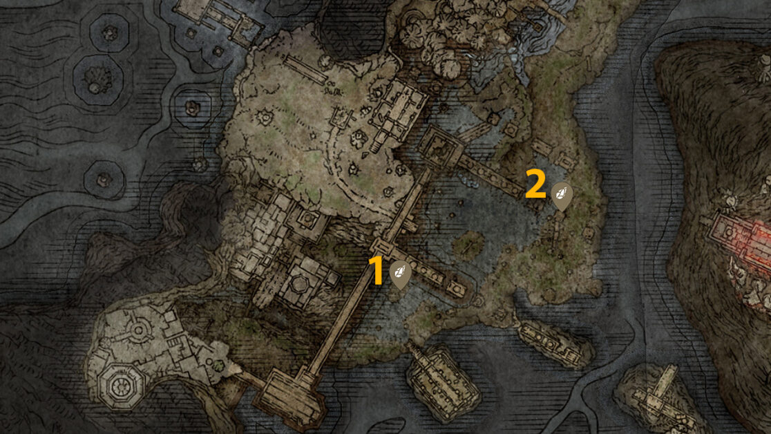 Siofra River Somber Smithing Stone 2 posizioni sulla mappa a Elden Ring