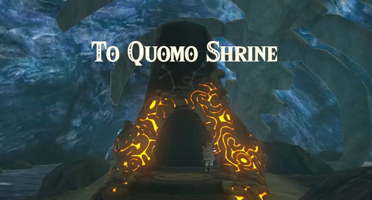 To Quomo shrine in Zelda Breath of the Wild