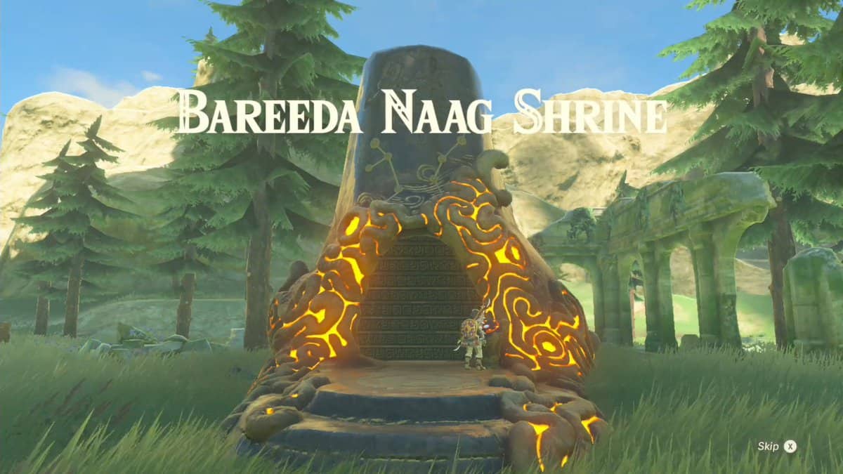 Bareeda Naag Shrine in Zelda Breath of the Wild