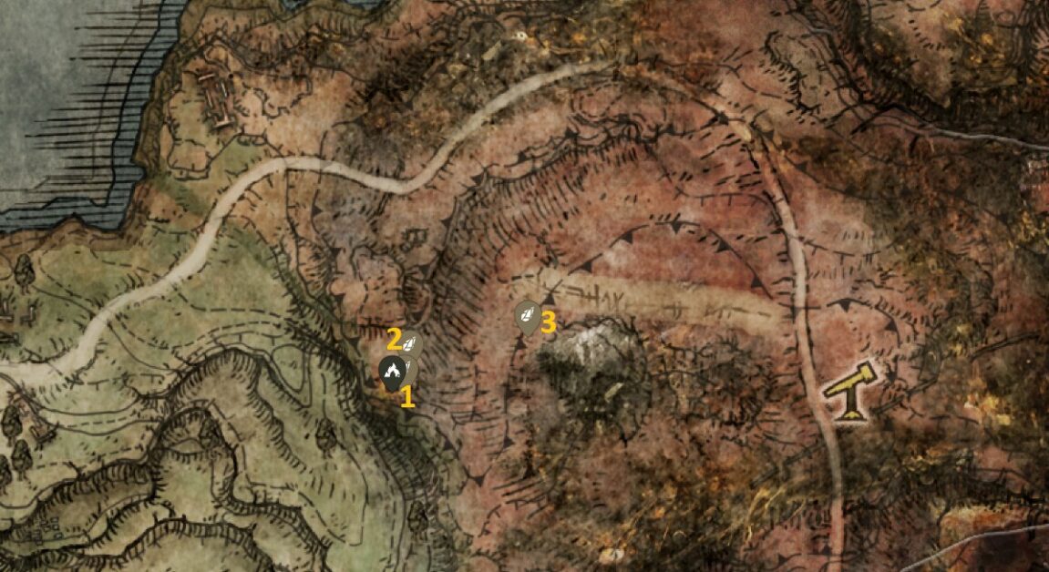 Gael Tunnel Somber Smithing Stones 4 posizioni in Elden Ring