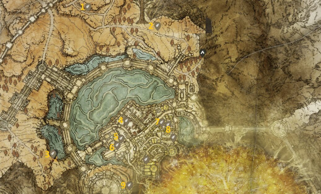 Elden Ring Smithing Stone 5 sedi a Leyndell Royal Capital