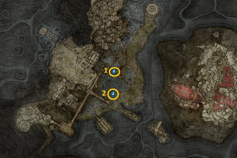 Elden Ring Piede di pollo in salamoia d'oro nel fiume Siofra