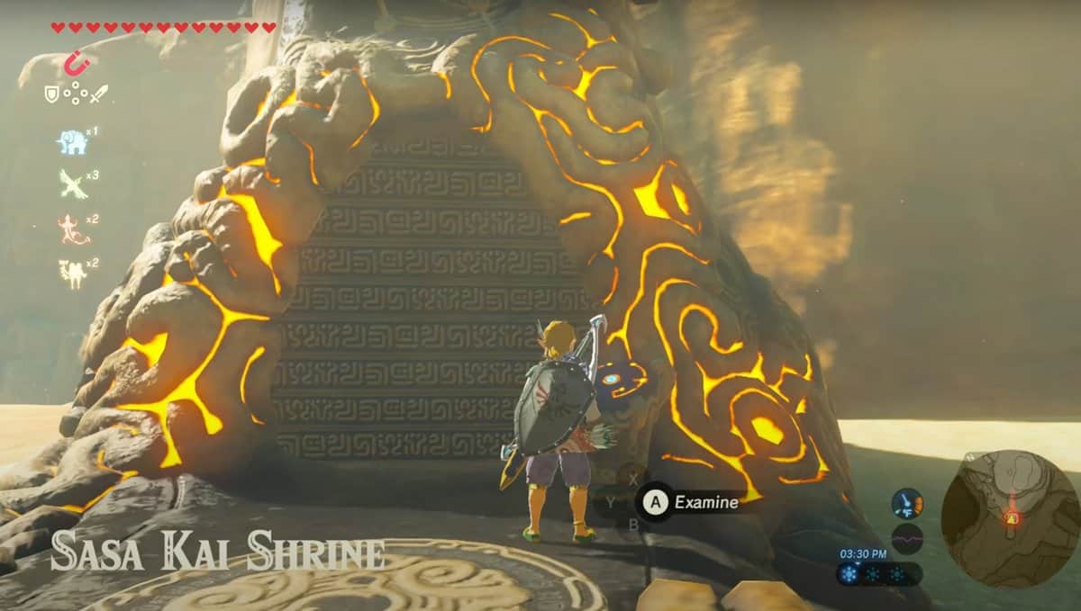Sasa Kai Shrine in Zelda Breath of the Wild