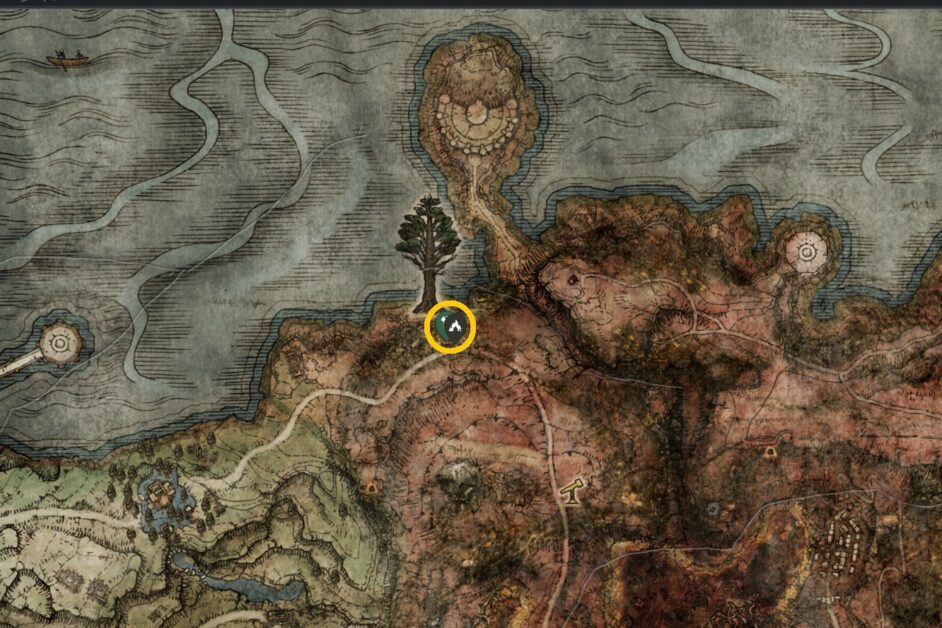 Posizione sulla mappa di Imp Head (Wolf) a Elden Ring