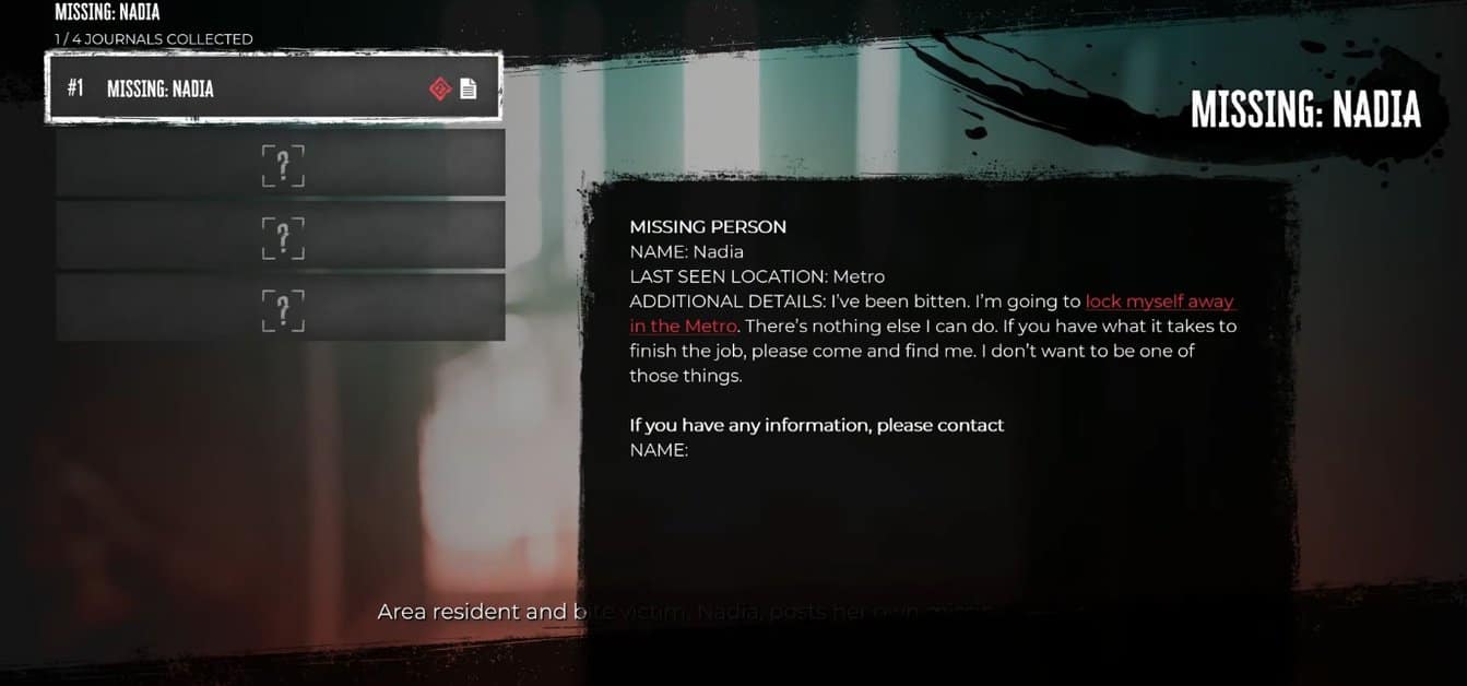 Dead Island 2 mancante: Nadia Quest Guide