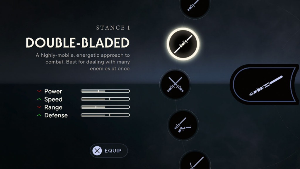Posizione a doppia lama di Star Wars Jedi Survivor