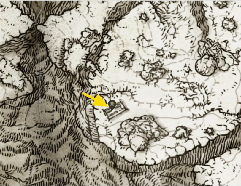 Posizione sulla mappa della Chiesa di Repose a Elden Ring