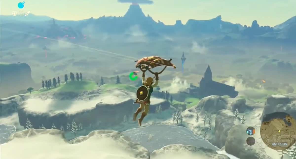 Paraglider in Zelda Breath of the Wild