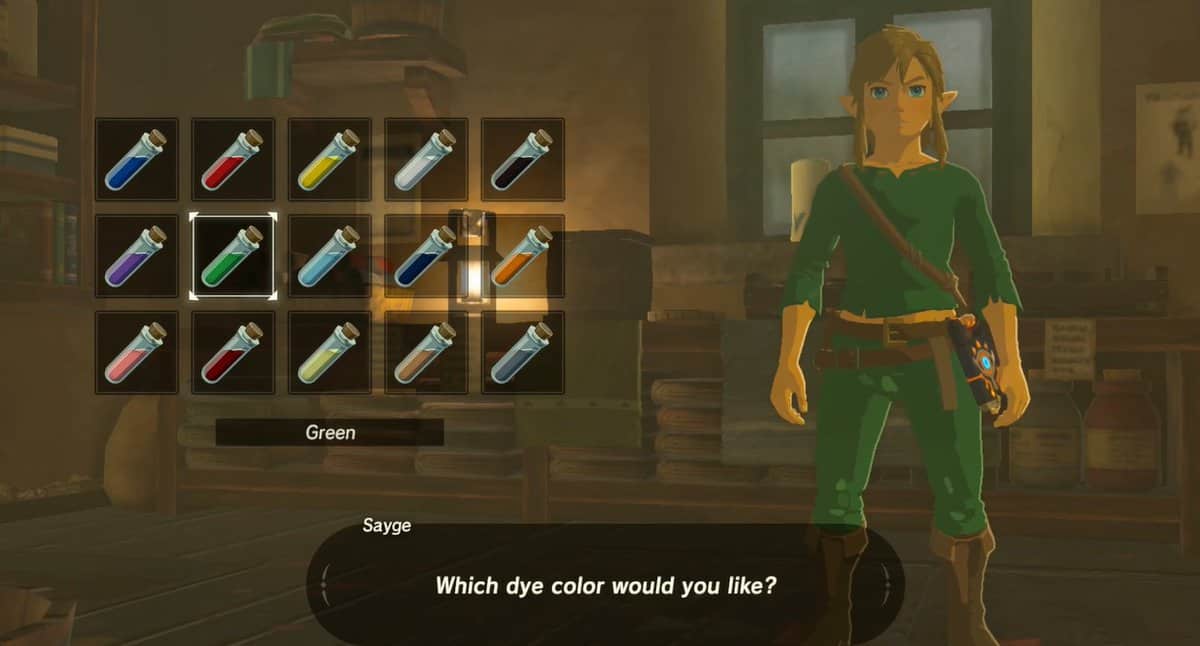 Come tingere i vestiti in Zelda: Breath of the Wild