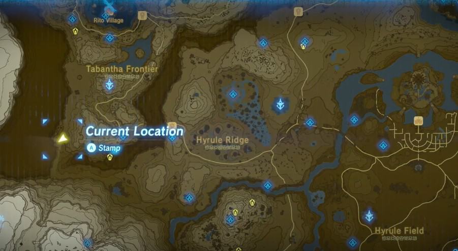 Posizione del Santuario di Kah Okeo in Zelda BOTW