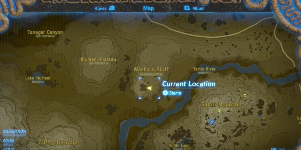 Posizione del santuario di Mijah Rokee in Zelda BOTW