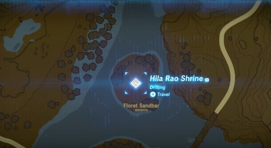 Posizione del santuario di Hila Rao in Zelda BOTW