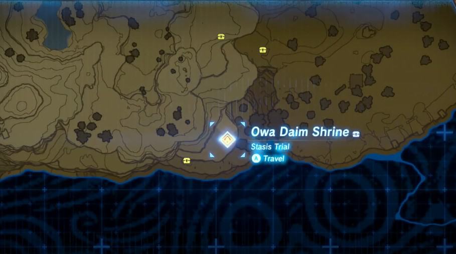 Posizione del santuario di Owa Daim in Zelda BOTW