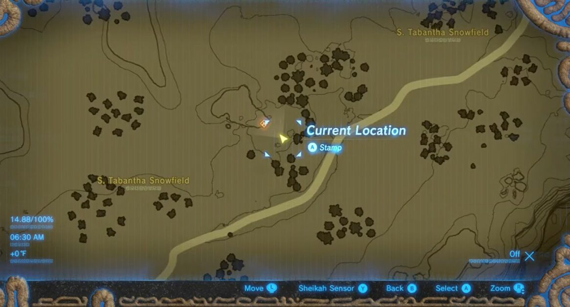 Posizione del Santuario di Rin Oyaa in Zelda BOTW