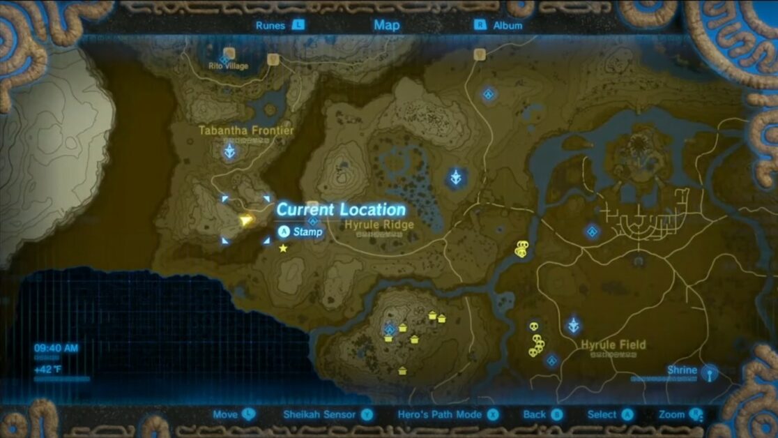 Luogo del Santuario di Tena Ko'sah in Zelda BOTW