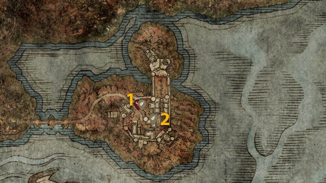 Posizioni sulla mappa del castello di Redmane per Smithing Stones 4