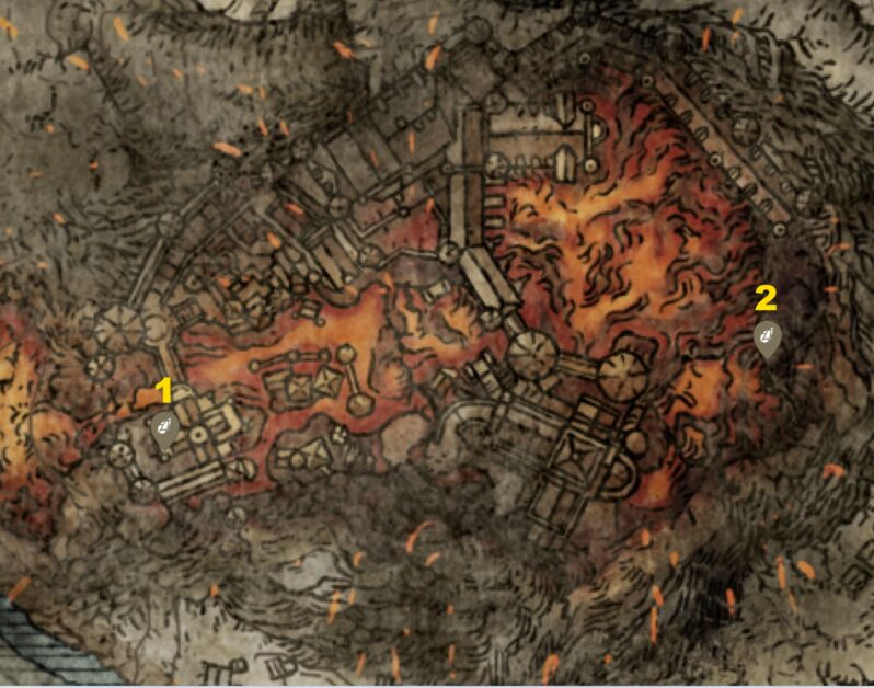 Volcano Manor Smithing Stone 4 posizioni in Elden Ring