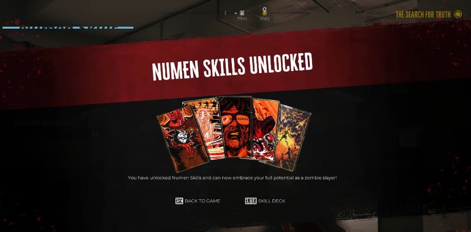 Come sbloccare le carte abilità Numen di Dead Island 2