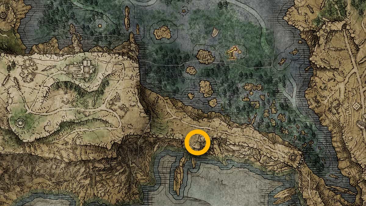 Posizione della baracca del lupo addormentato di Latenna a Elden Ring