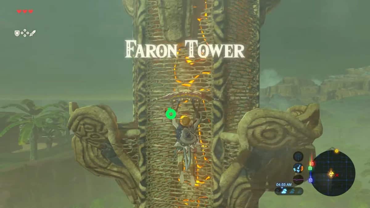 zelda breath of the wild faron tower