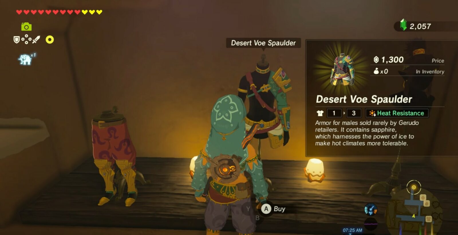 Come ottenere il set di armature Zelda BOTW Desert voe