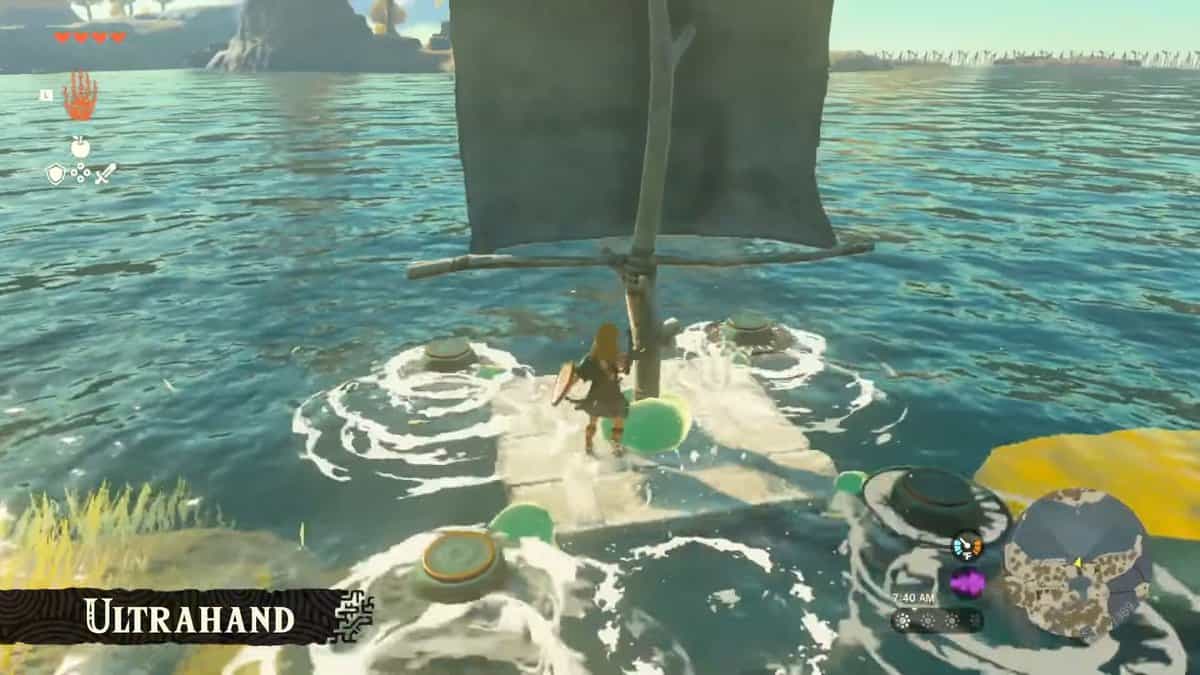 Come navigare sulle zattere in Zelda: Tears Of The Kingdom