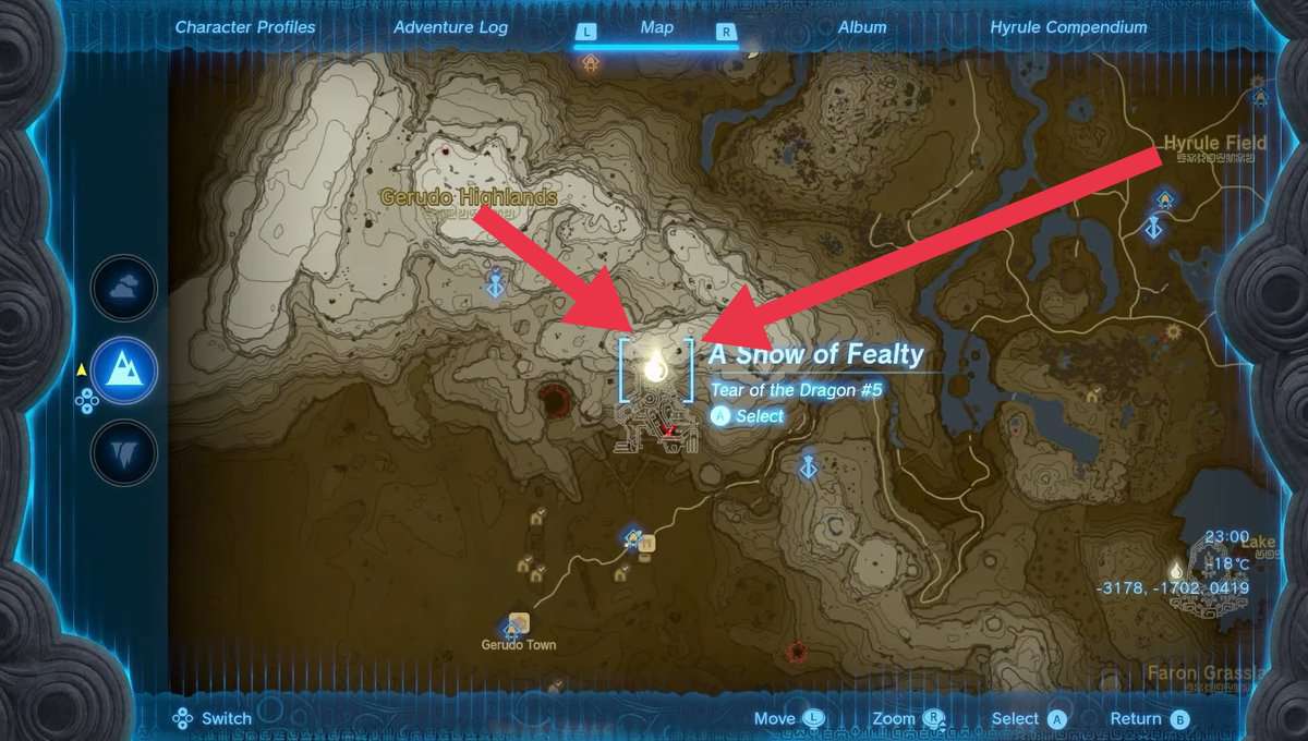 Zelda: Posizioni dei geoglifi di Tears Of The Kingdom