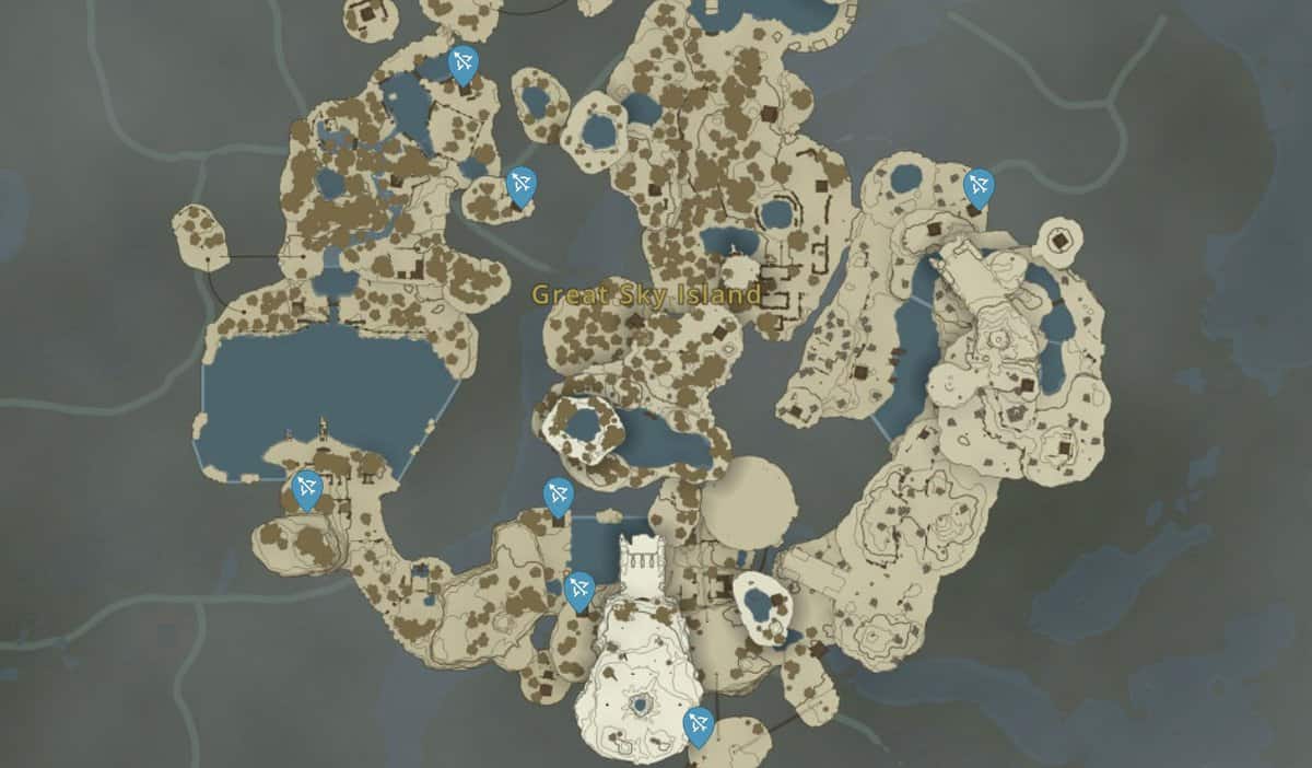 Posizioni delle frecce n. 2 in Zelda TotK