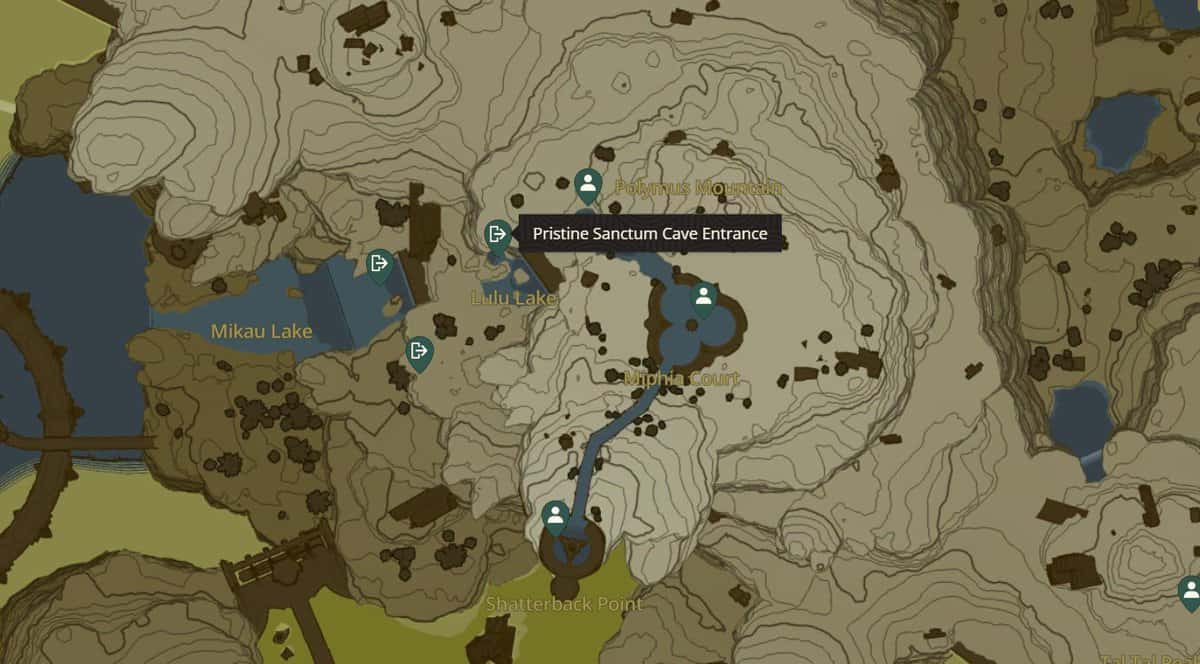 Posizione di Re Dorephan in Zelda Tears of the Kingdom