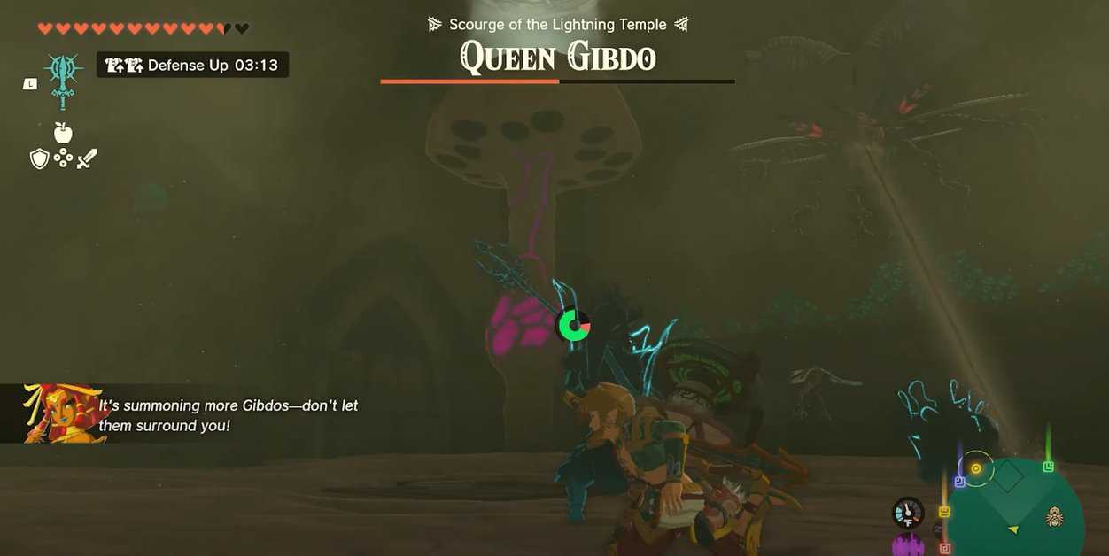 Come battere la regina Gibdo in Zelda: Tears of the Kingdom