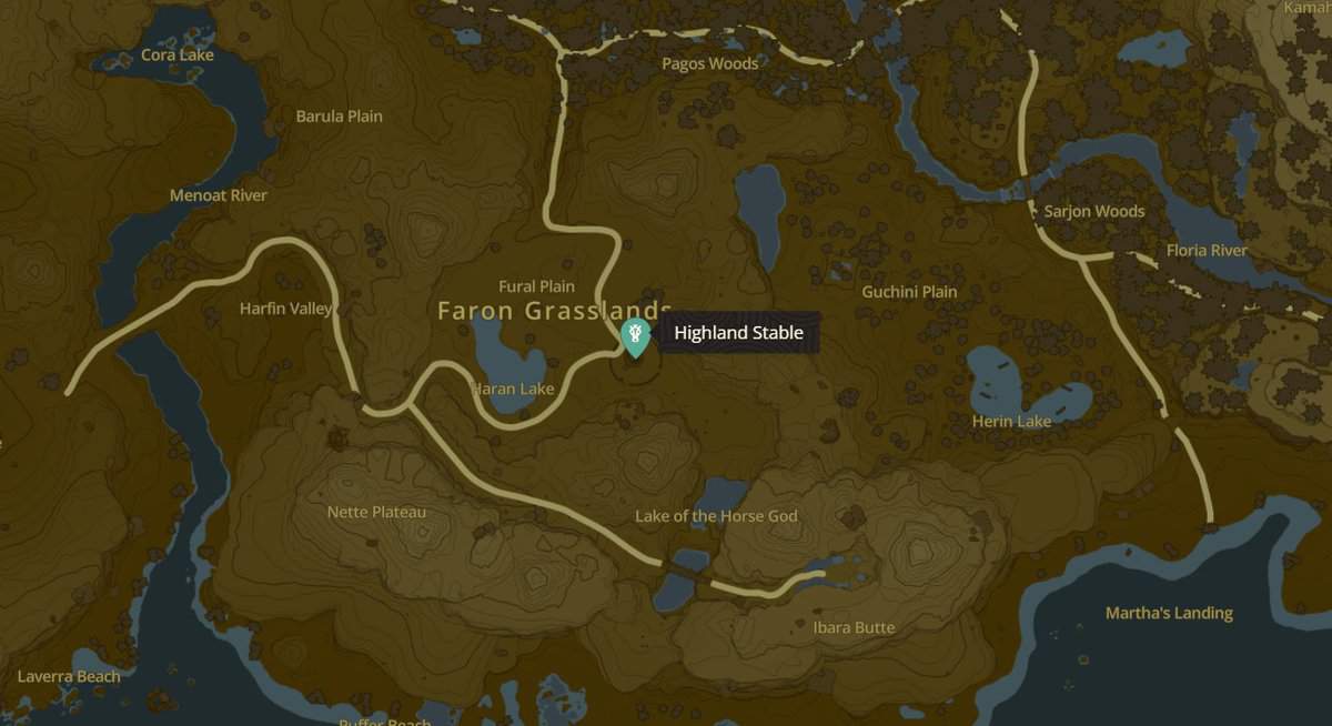 Posizione stabile delle Highland in Zelda TotK