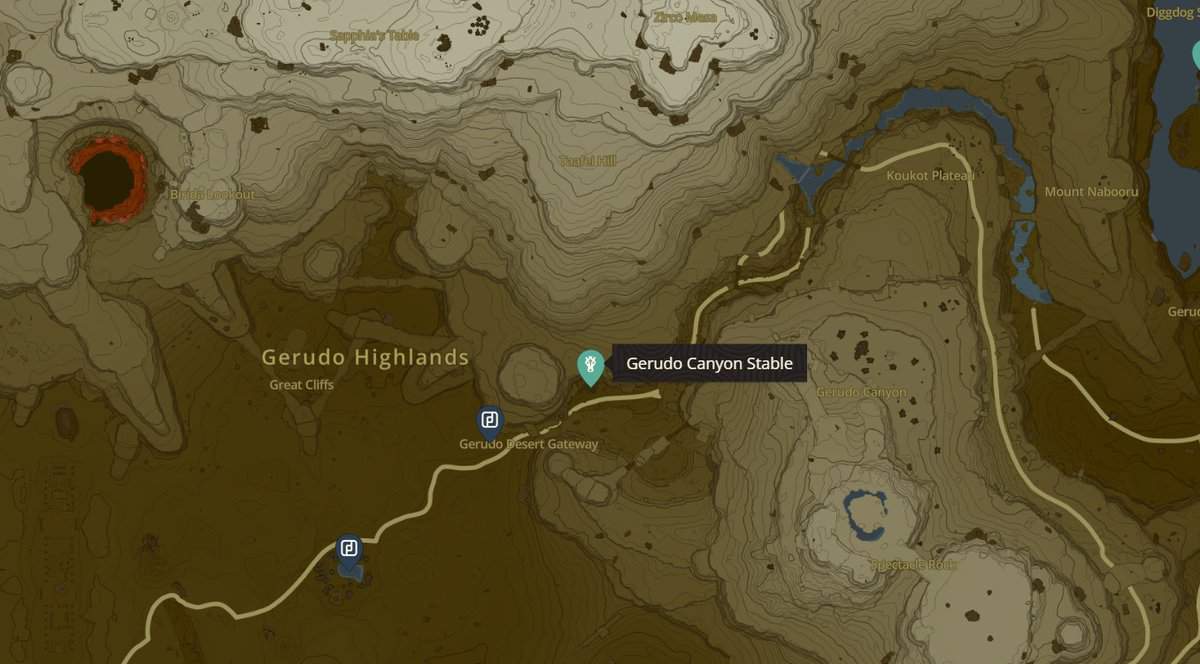 Zelda: Luoghi e mappe delle scuderie di Tears Of The Kingdom