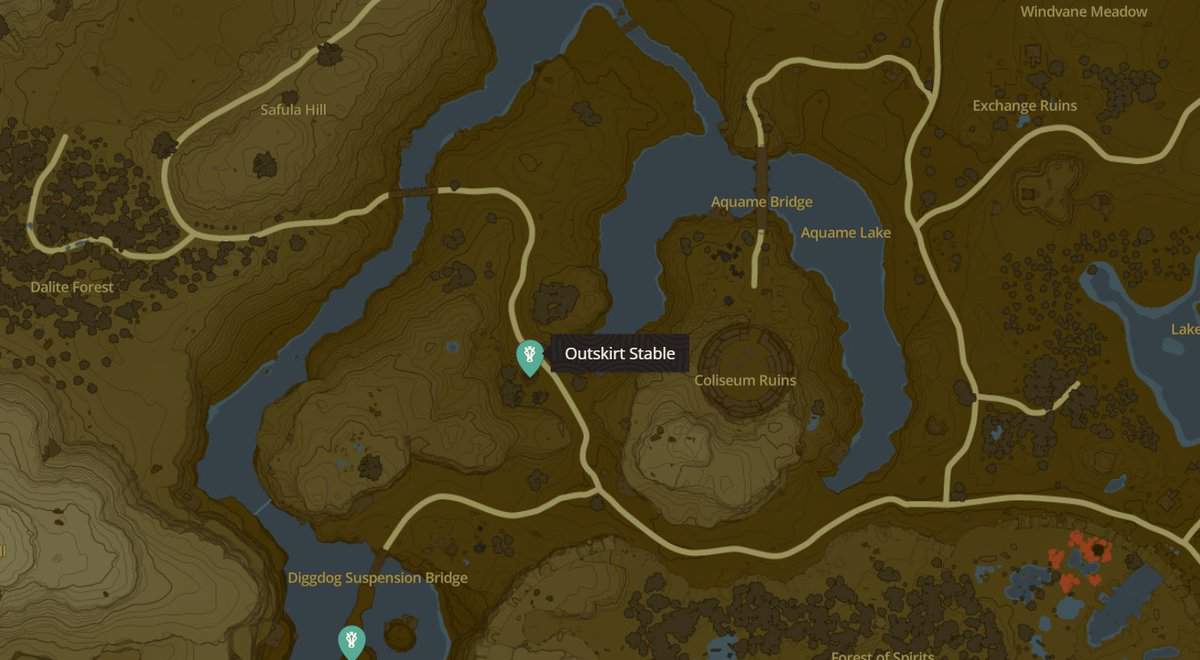 Zelda: Luoghi e mappe delle scuderie di Tears Of The Kingdom