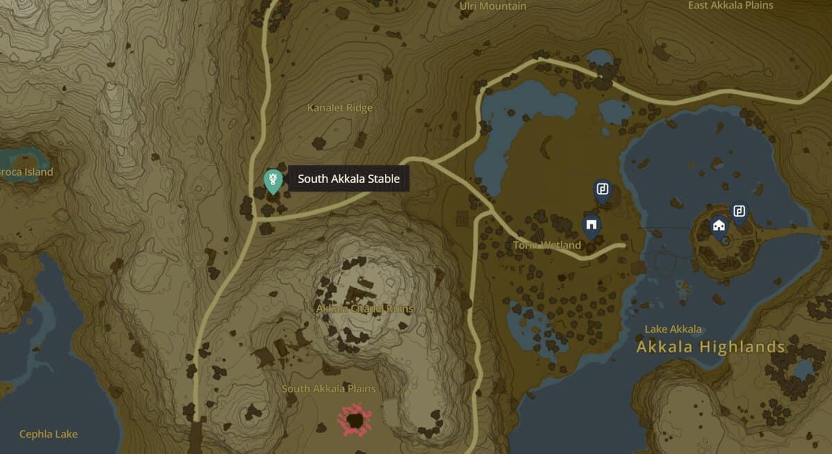 Zelda: Luoghi e mappe delle scuderie di Tears Of The Kingdom