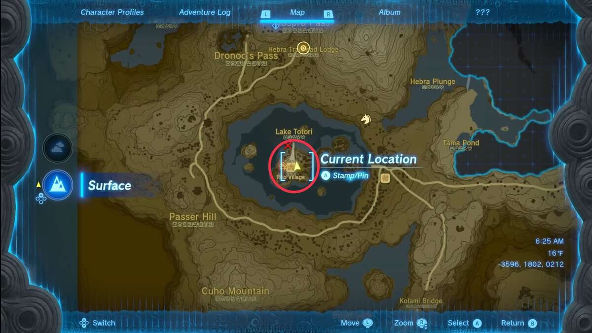 Posizioni delle statue della dea del regno delle lacrime