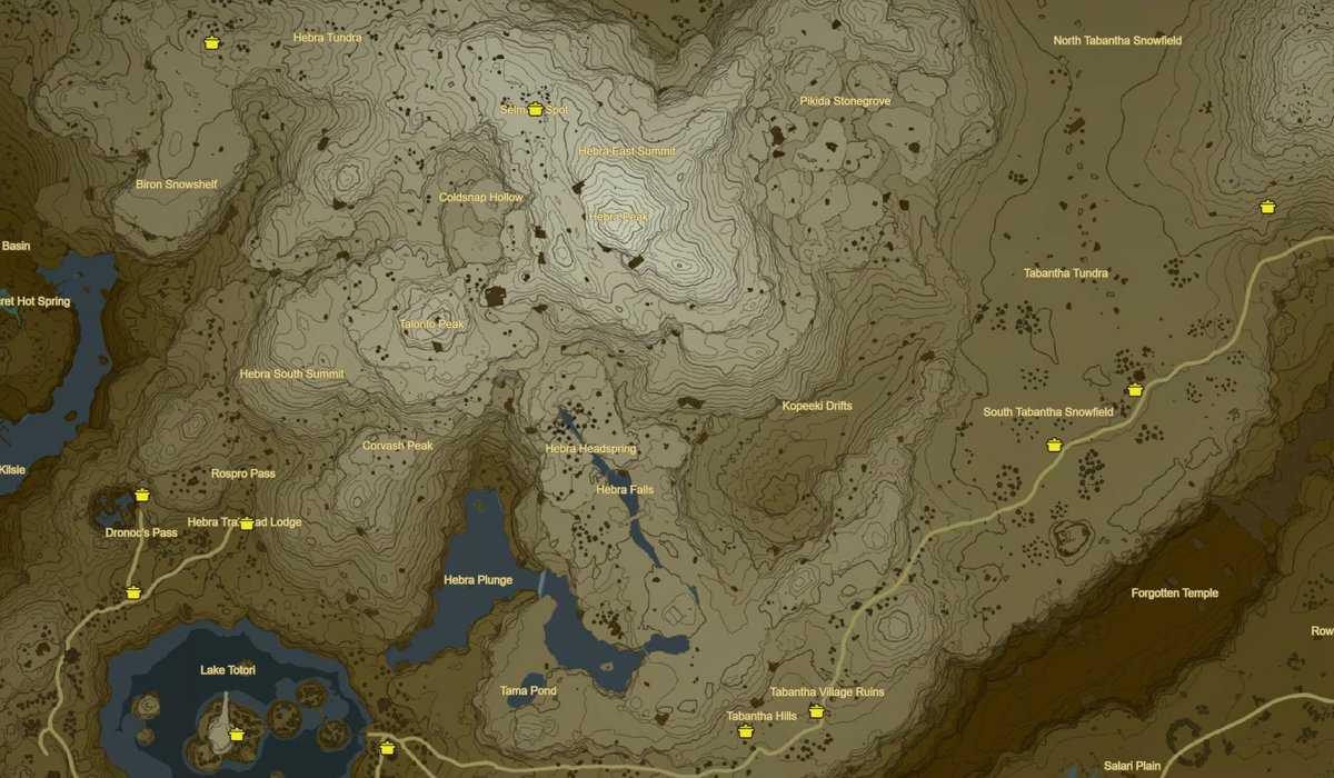 Posizioni di Cooking Pot in Zelda TotK