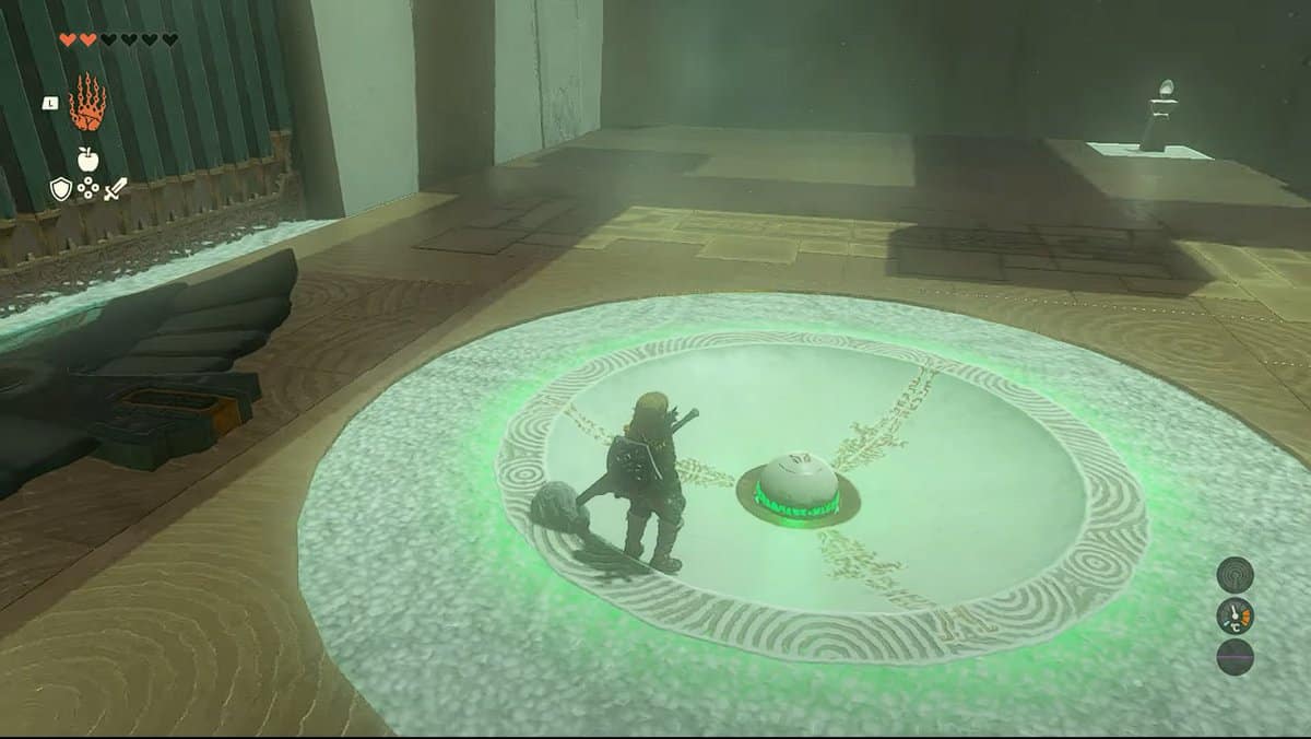 Sfera di energia in buca in Zelda TotK