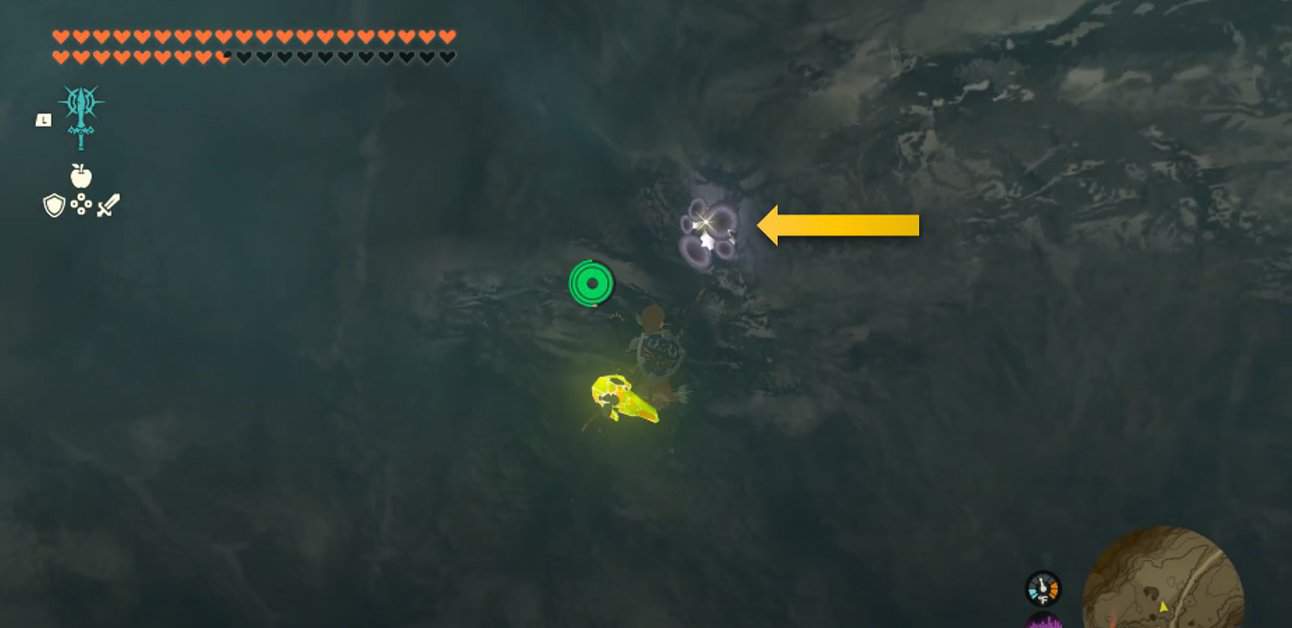 Funghi delle caverne che illuminano Brightcaps in Tears of the Kingdom