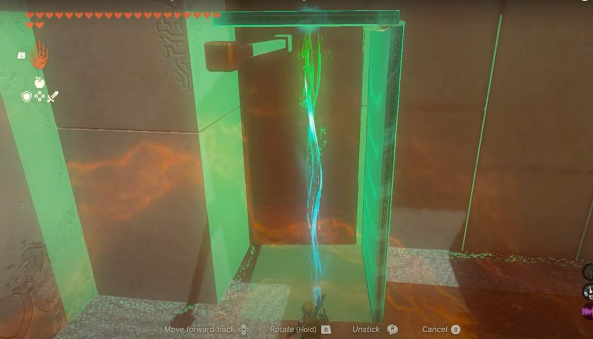 Serutabomac Shrine posiziona il piatto sulla trave in Zelda TotK