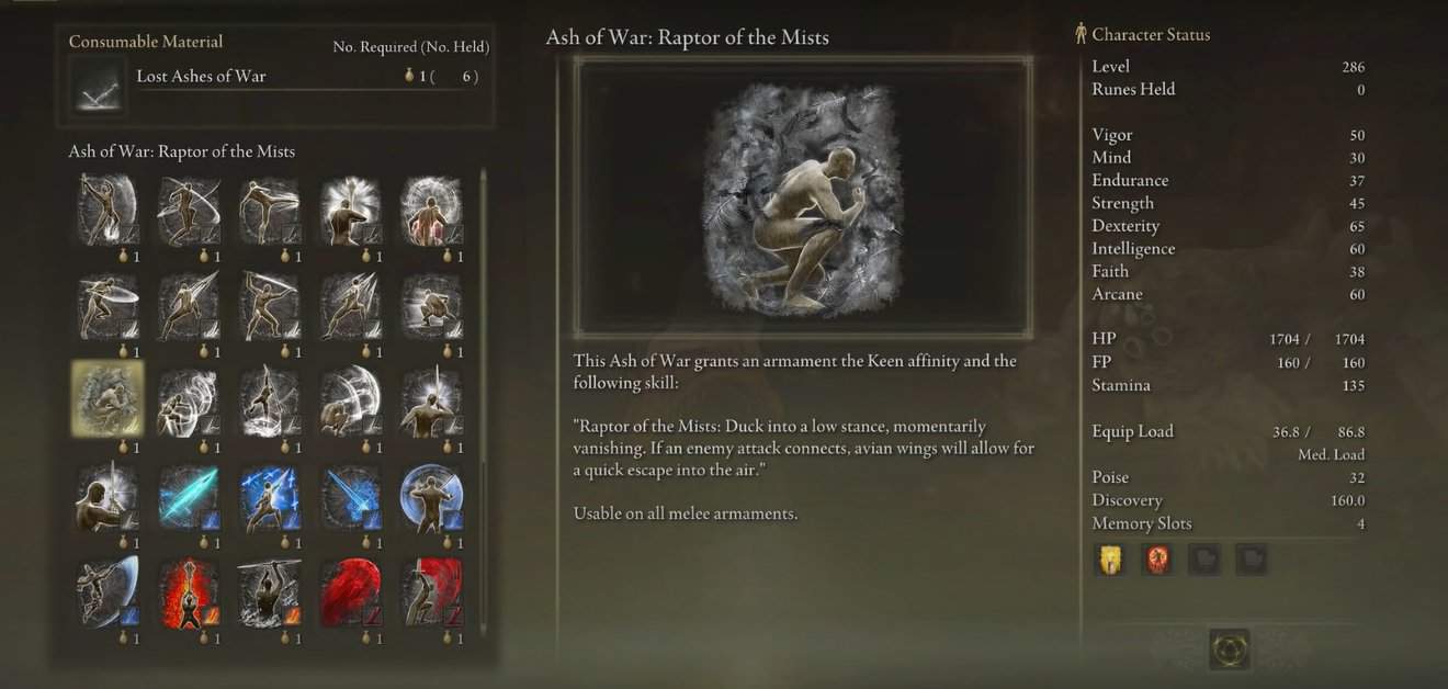 Come ottenere Raptor Of The Mists Ash Of War in Elden Ring