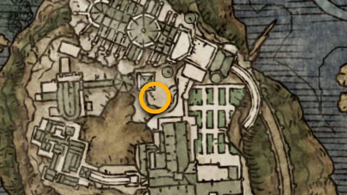 Cavaliere cariano Imposta la posizione sulla mappa in Elden Ring