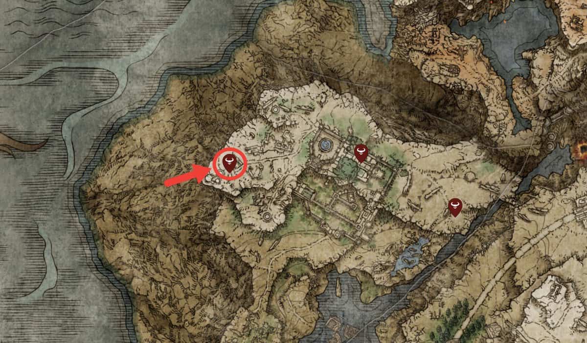Posizione della mappa dell'armatura, del guanto e degli schinieri di Blaidd nell'Elden Ring