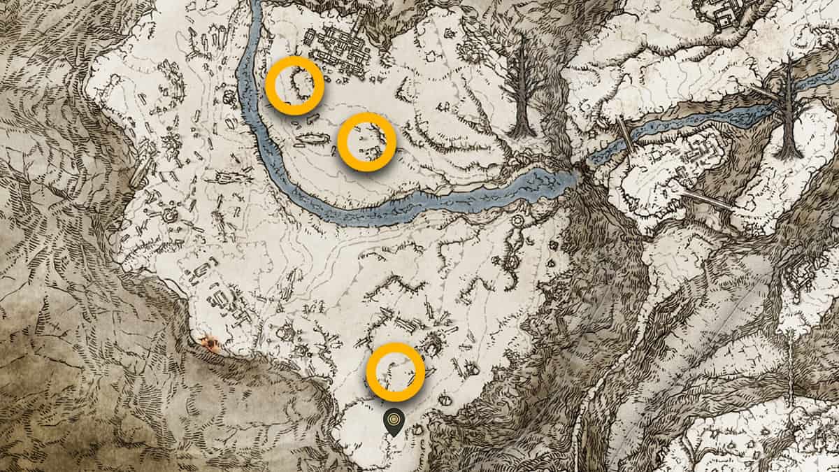 Blu Argento Imposta i siti agricoli di Elden Ring